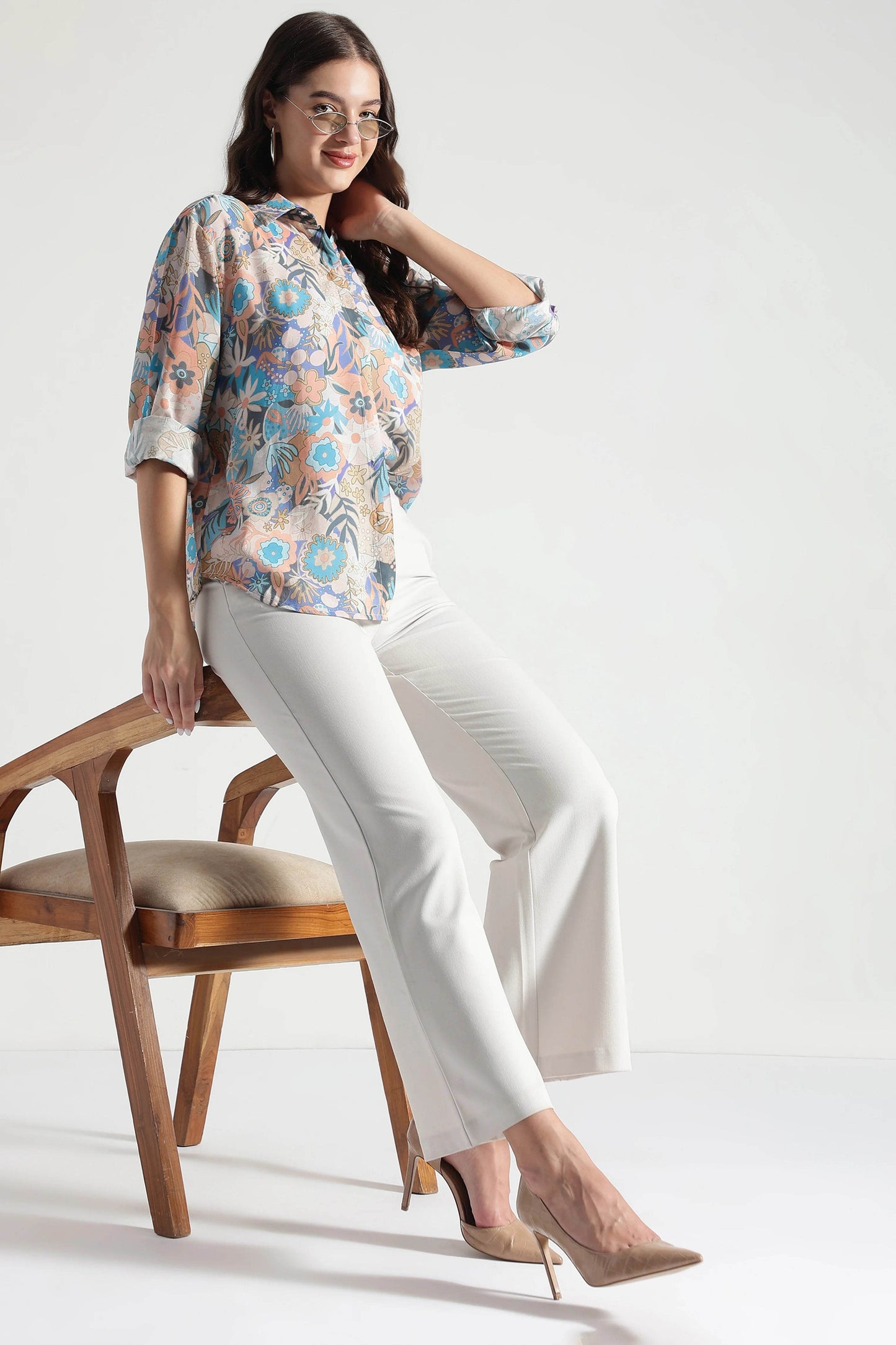 Pastel Floral Viscose Casual Shirt - Fabravaa