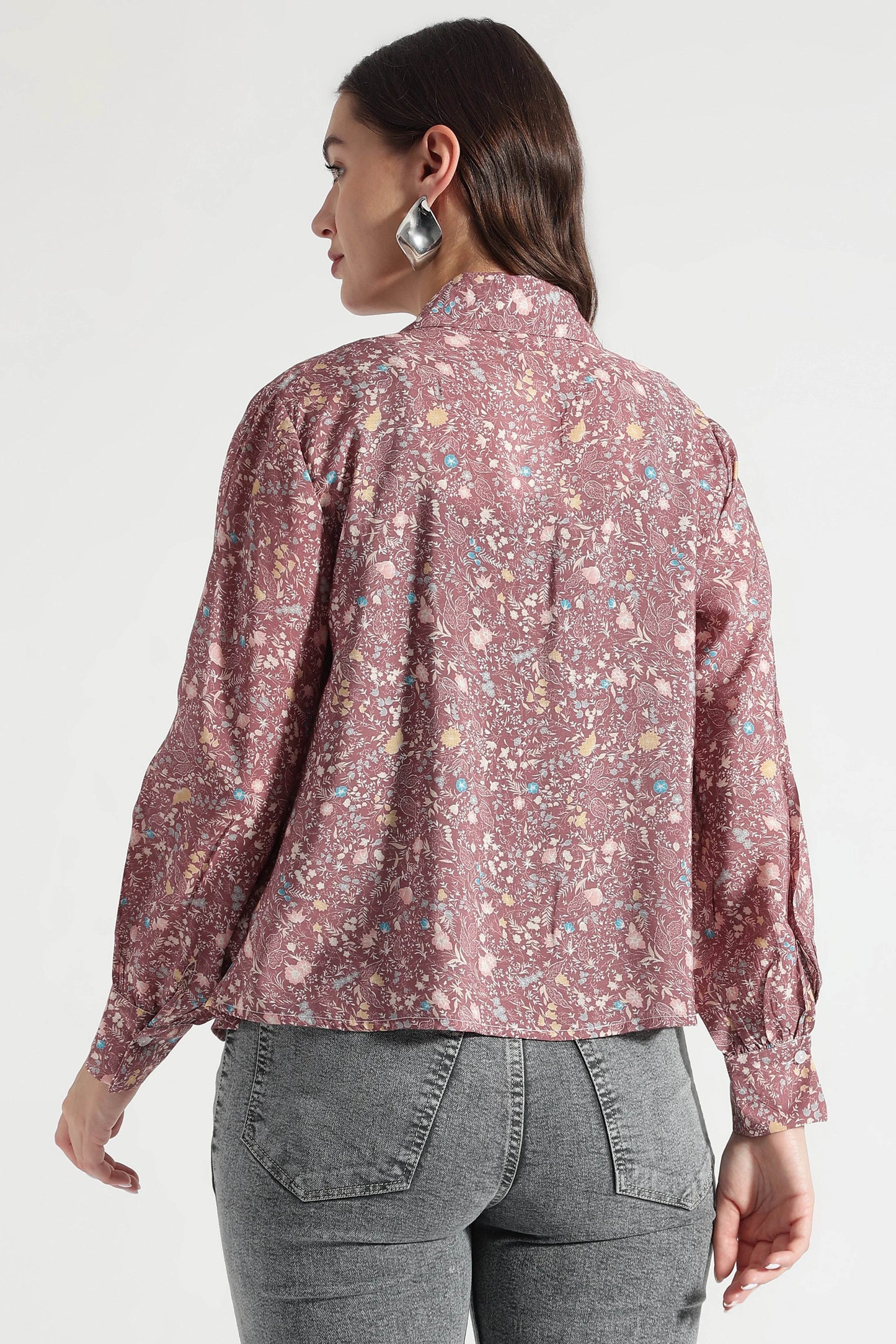 Autumn Bloom Button-Down Shirt - Fabravaa