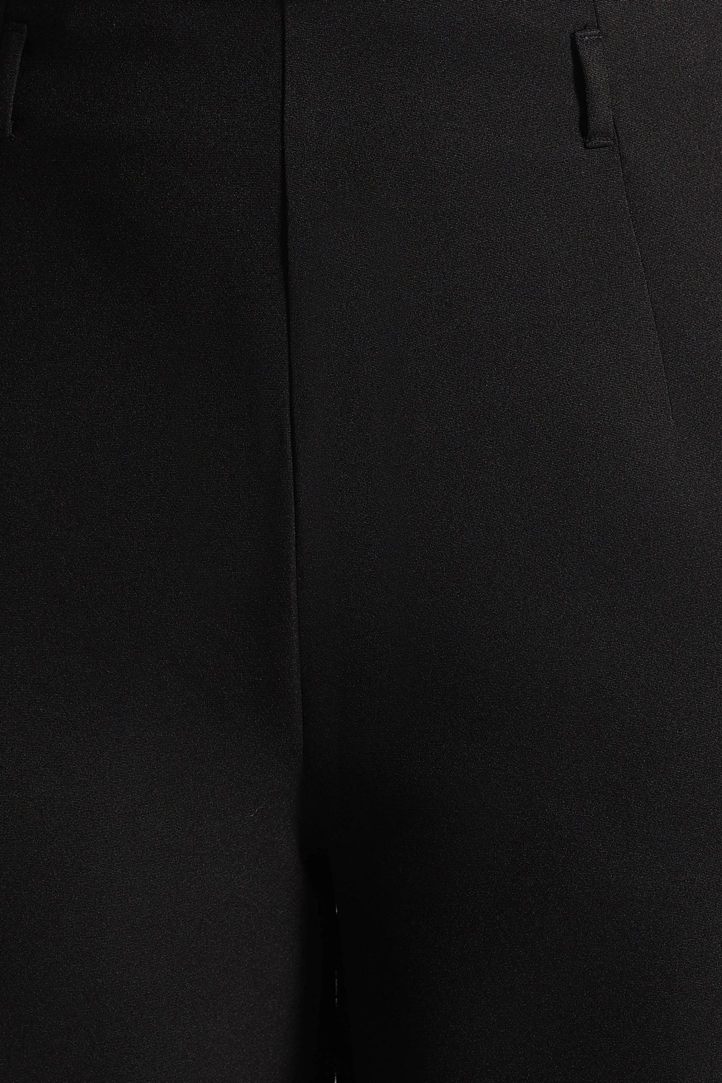 Black Cropped Wide-Leg Pants - Fabravaa