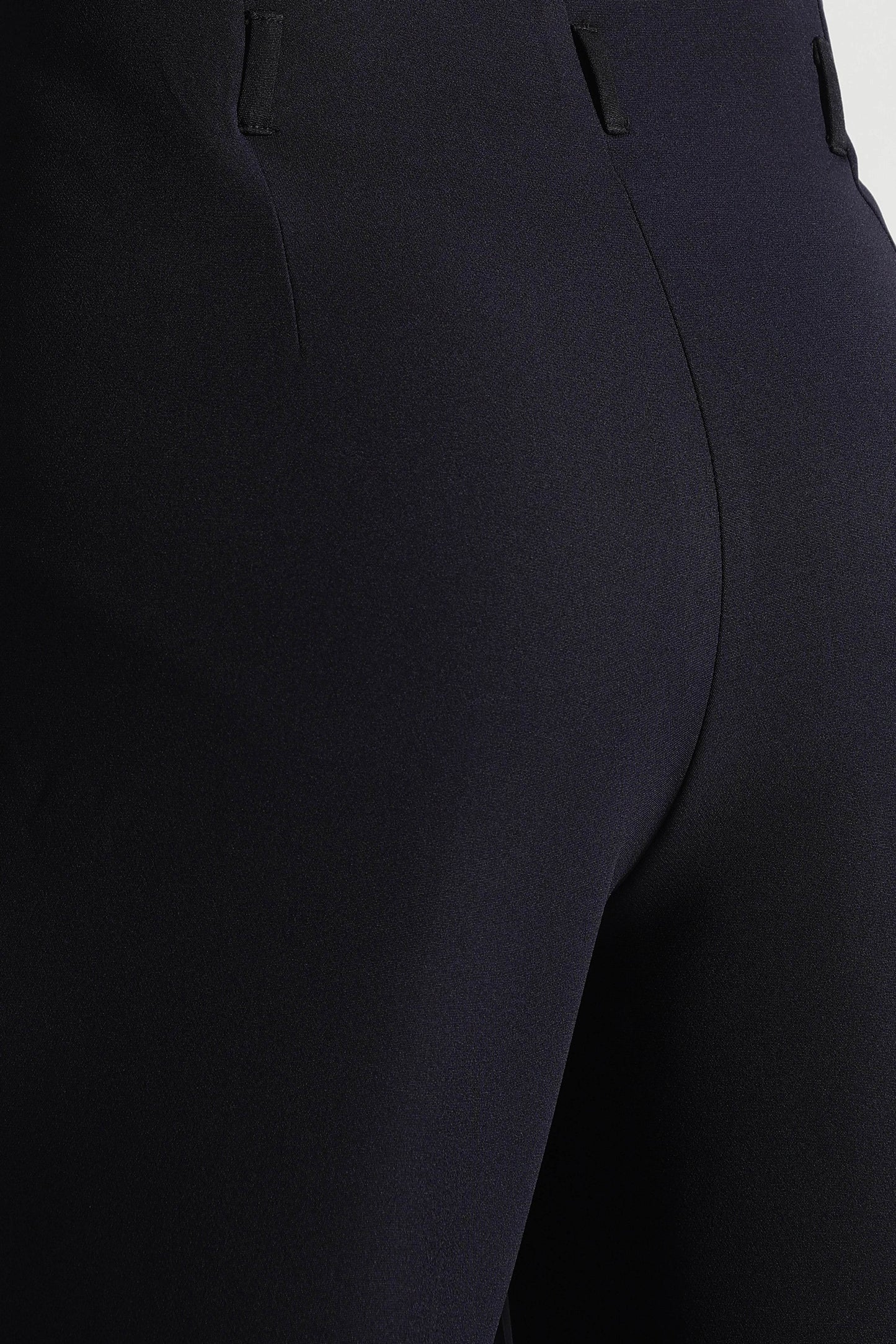 Navy Cropped Wide-Leg Comfort Pants - Fabravaa