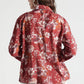 Maroon Floral Printed Viscose Shirt - Fabravaa