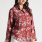 Maroon Floral Printed Viscose Shirt - Fabravaa
