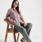 Pink Multicolor Floral Printed Viscose Shirt - Fabravaa