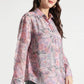 Pink Multicolor Floral Printed Viscose Shirt - Fabravaa