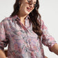 Pink Multicolor Floral Printed Viscose Shirt - Fabravaa