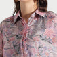 Pink Multicolor Floral Printed Viscose Shirt - Fabravaa