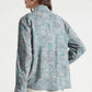 Dusty Teal Paisley Printed Viscose Shirt - Fabravaa