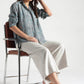 Dusty Teal Paisley Printed Viscose Shirt - Fabravaa
