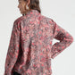 Rust Red Tropical Leaf Printed Viscose Shirt - Fabravaa