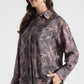 Brown Floral Patterned Relaxed Fit Shirt - Fabravaa