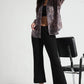 Brown Floral Patterned Relaxed Fit Shirt - Fabravaa