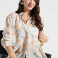 Pastel Floral Mix Print Button Down Shirt - Fabravaa