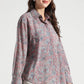 Red and Blue Paisley Viscose Printed Shirt - Fabravaa