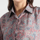 Red and Blue Paisley Viscose Printed Shirt - Fabravaa