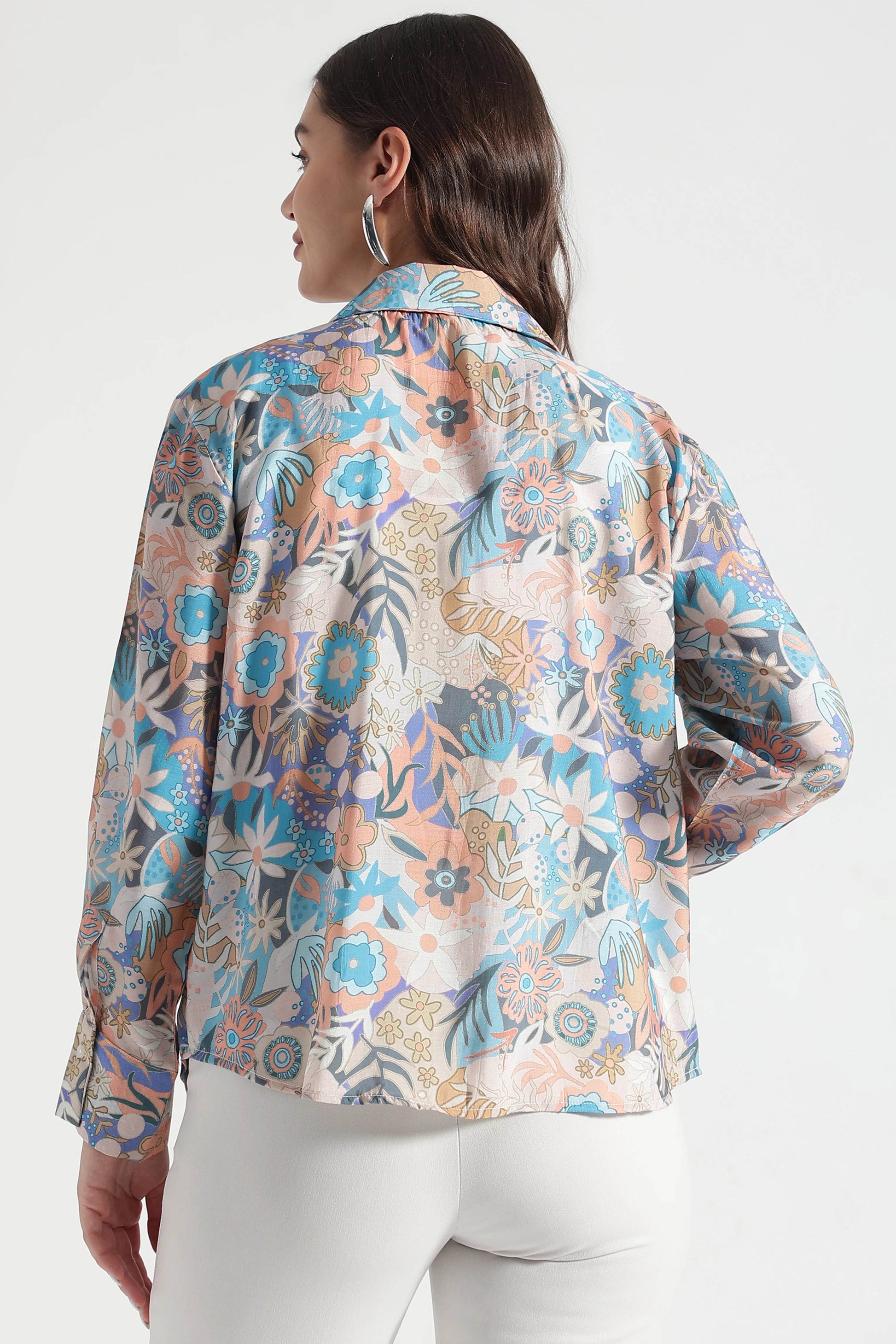 Pastel Floral Viscose Casual Shirt - Fabravaa