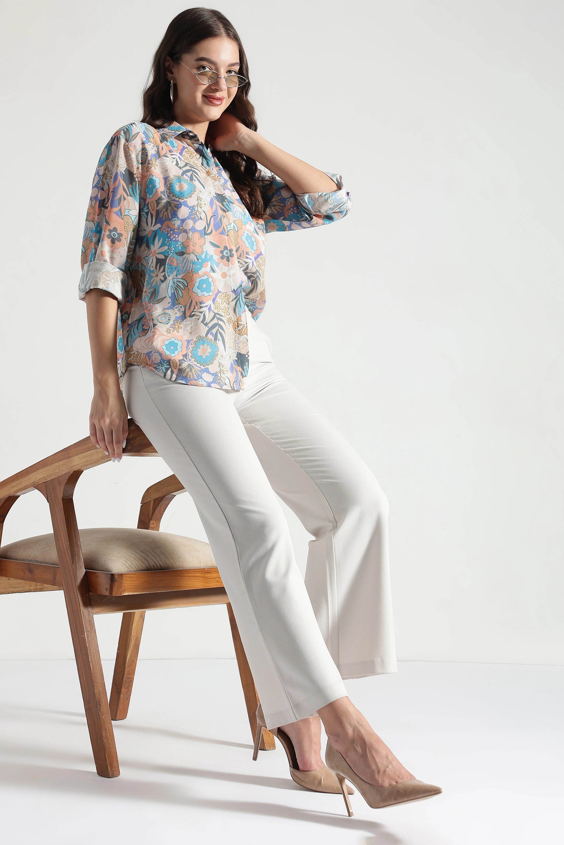 Pastel Floral Viscose Casual Shirt - Fabravaa