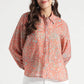 Coral Floral Paisley Viscose Shirt - Fabravaa