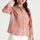 Coral Floral Paisley Viscose Shirt - Fabravaa