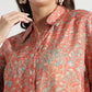 Coral Floral Paisley Viscose Shirt - Fabravaa
