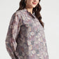 Plum Botanical Printed Casual Shirt - Fabravaa