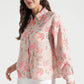 Blush Pink Floral Printed Viscose Shirt - Fabravaa