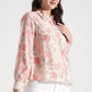 Blush Pink Floral Printed Viscose Shirt - Fabravaa