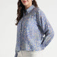 Midnight Blue Botanical Printed Viscose Shirt - Fabravaa