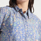 Midnight Blue Botanical Printed Viscose Shirt - Fabravaa