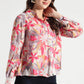 Sunset Bloom Multicolor Floral Viscose Shirt - Fabravaa