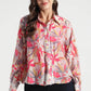 Sunset Bloom Multicolor Floral Viscose Shirt - Fabravaa