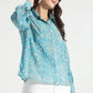 Turquoise Garden Botanical Printed Viscose Shirt - Fabravaa