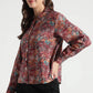 Vintage Maroon Paisley Printed Viscose Shirt - Fabravaa