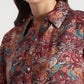 Vintage Maroon Paisley Printed Viscose Shirt - Fabravaa