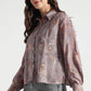 Dusty Mauve Abstract Printed Viscose Shirt - Fabravaa
