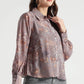 Dusty Mauve Abstract Printed Viscose Shirt - Fabravaa