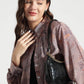 Dusty Mauve Abstract Printed Viscose Shirt - Fabravaa