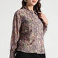 Muted Olive Leaf Print Viscose Shirt - Fabravaa