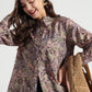 Muted Olive Leaf Print Viscose Shirt - Fabravaa