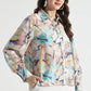 White Tropical Whisper Button-Down Shirt - Fabravaa
