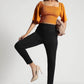 Black Tencel Comfort-Fit Pants with Elastic Waist - Fabravaa