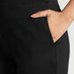 Black Tencel Comfort-Fit Pants with Elastic Waist - Fabravaa