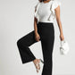 Black Tencel Wide-Leg Comfort Pants - Fabravaa