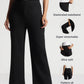 Black Tencel Wide-Leg Comfort Pants - Fabravaa