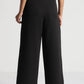 Black Cropped Wide-Leg Pants - Fabravaa