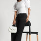Black Cropped Wide-Leg Pants - Fabravaa