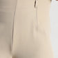 Beige Cropped Wide-Leg Comfort Pants - Fabravaa