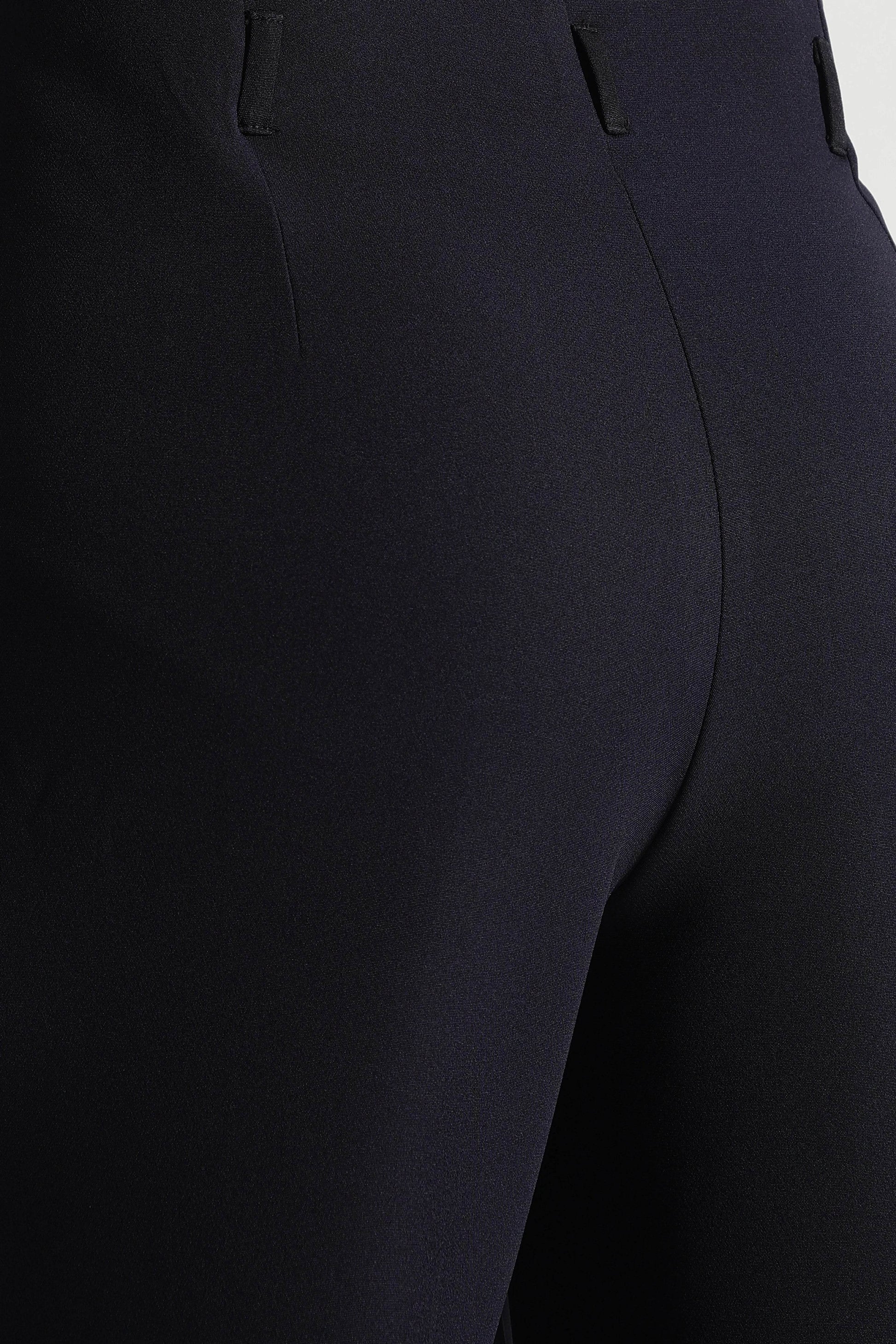 Navy Cropped Wide-Leg Comfort Pants - Fabravaa