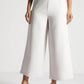 Off-White Cropped Wide-Leg Comfort Pants - Fabravaa