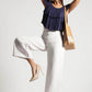 Off-White Cropped Wide-Leg Comfort Pants - Fabravaa
