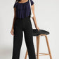 Black High-Rise Cropped Pants - Fabravaa